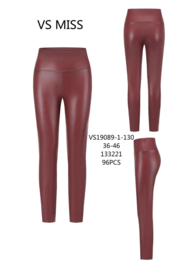 Norfy pu legging bordeaux