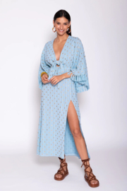 Seraphine Dubai blue blond sundress