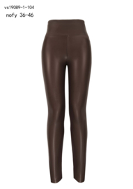 Norfy pu legging bruin