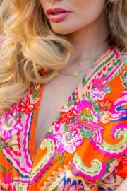 Gold & silver Ashley orange