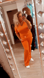 Travel broek oranje