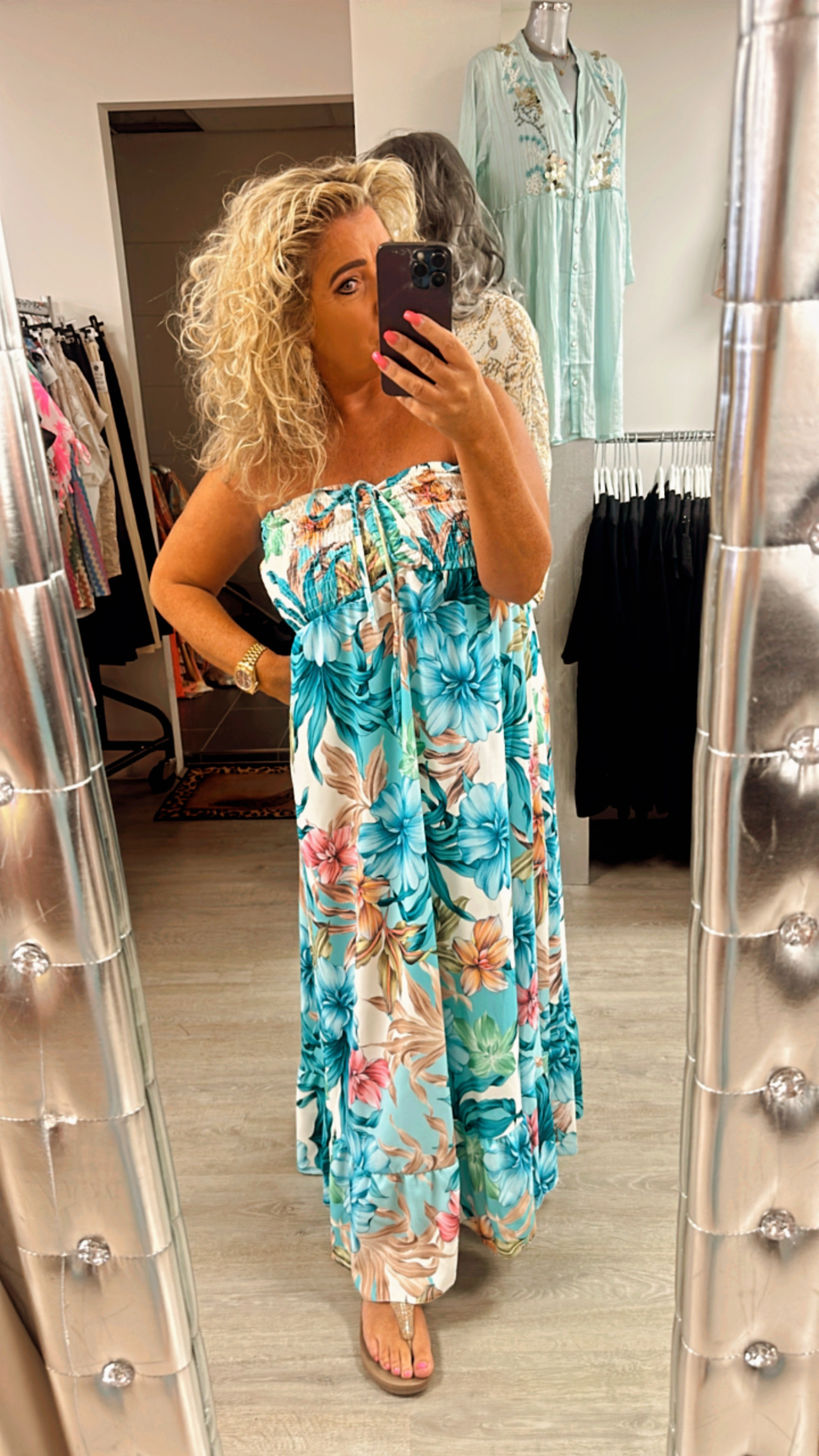 Off shoulder flower dress