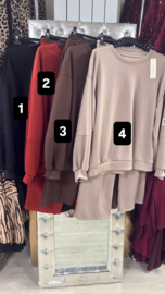 Joggings pak label lange mouw