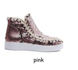 Pailette boots roze