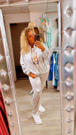 Metallic bomber zilver