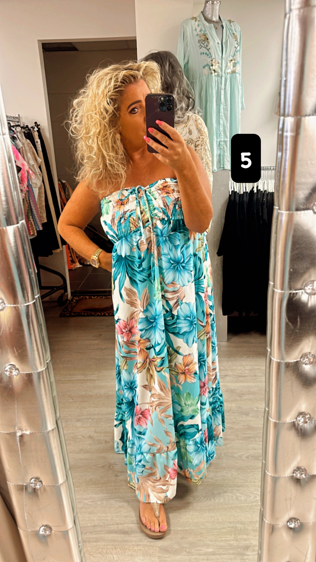 Off shoulder flower dress