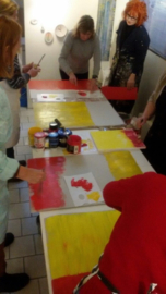 Workshop van kunstenaar Rineke Kop