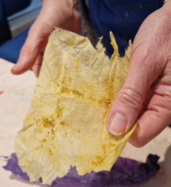 Workshop 'schilderen met papier' door Astrid Vlasman