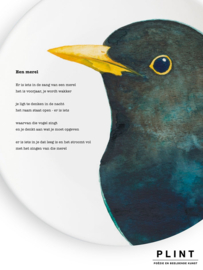 Dinerbord "Een merel" - PLINT