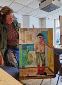 X-tra Workshop 'schilderen met papier' door Astrid Vlasman