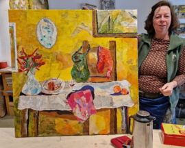 X-tra Workshop 'schilderen met papier' door Astrid Vlasman