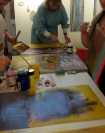 Workshop van kunstenaar Rineke Kop