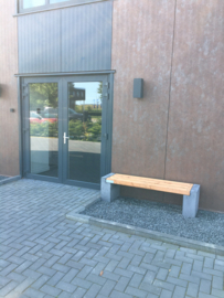 Tuinbank beton en geschaafd Douglas hout 165x45x45cm