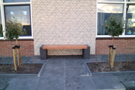 Tuinbank beton en geschaafd hardhout 175x45x45cm