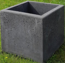 Bloembak beton 60x60x60cm antraciet