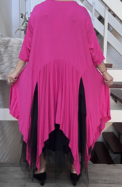 Moonshine viscose tricot A-lijn tuniek stretch apart/in meerdere kleuren