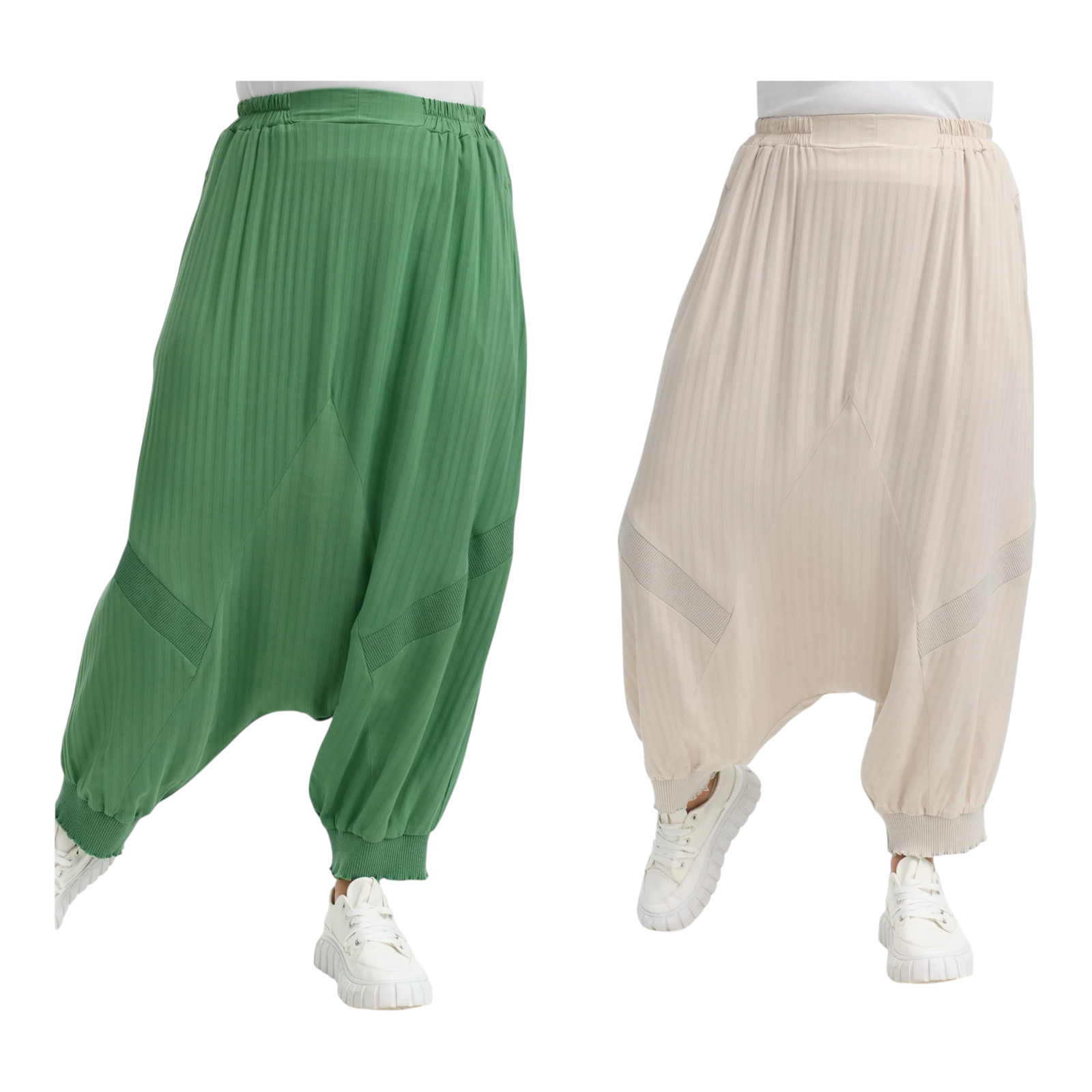 KEKOO design viscose harembroek stretch/in meerdere kleuren