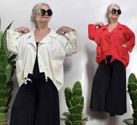 KEKOO design oversized katoen korte blazer stretch /in meerdere kleuren