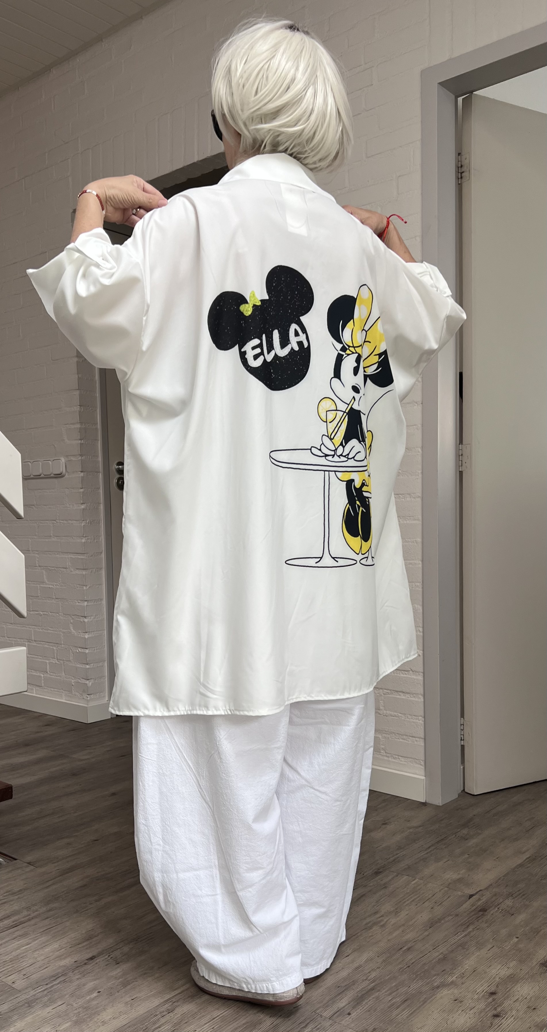 ITALIA oversized viscose blouse/hemd