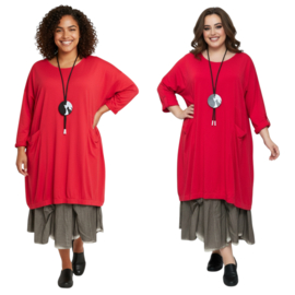 Moonshine  katoen A-lijn jurk stretch