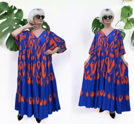 Vincenzo Allocca oversized viscose  BOHO A-lijn jurk apart