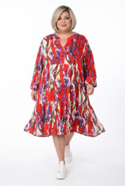 Vincenzo Allocca oversized viscose A-lijn BOHO jurk