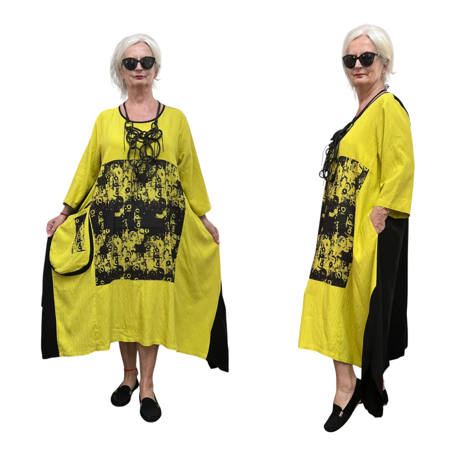 Zedd Plus viscose  A-lijn jurk