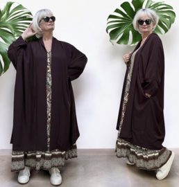 AKH oversized chique A-lijn blazer/vest met zakken apart