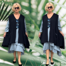 KEKOO design viscose A-lijn mouwloze vest