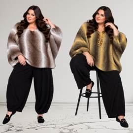 LIVANS alpaga/wolmix  oversized gebreide top stretch /in meerdere kleuren