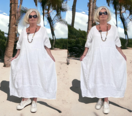 Moonshine oversized  linnen jurk apart/in meerdere kleuren