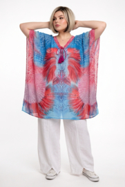 ONE OF A KIND  viscose zomerponcho/tuniek