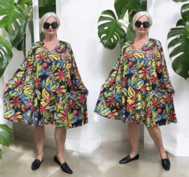 New Jersey viscose A-lijn jurk/tuniek extra wijd/ stretch
