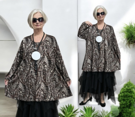 Naveed oversized viscose jersey top stretch