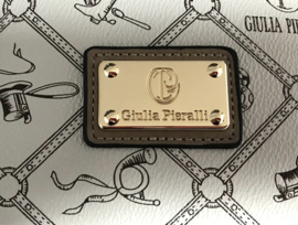 Giulia Pieralli luxe designer dames handtas ecru - Fashion glamour bag