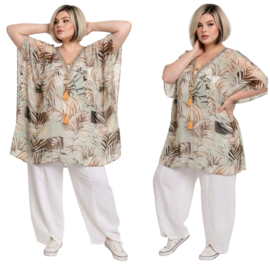 ONE OF A KIND  viscose zomer poncho/tuniek
