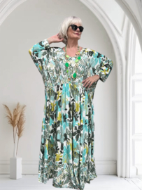 Mila Ragazza oversized A-lijn jersey boho jurk  apart (extra groot)stretch