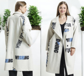 LA VELINA oversized katoen jas/vest stretch