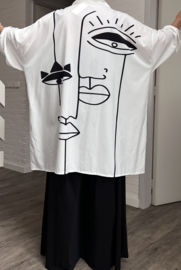 ITALIA oversized viscose blouse/hemd