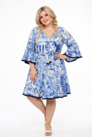 ORIENTIQUE Australian katoen A-lijn jurk