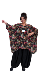 ITALIA MODA oversized chiffon tuniek/ poncho/gevoerd
