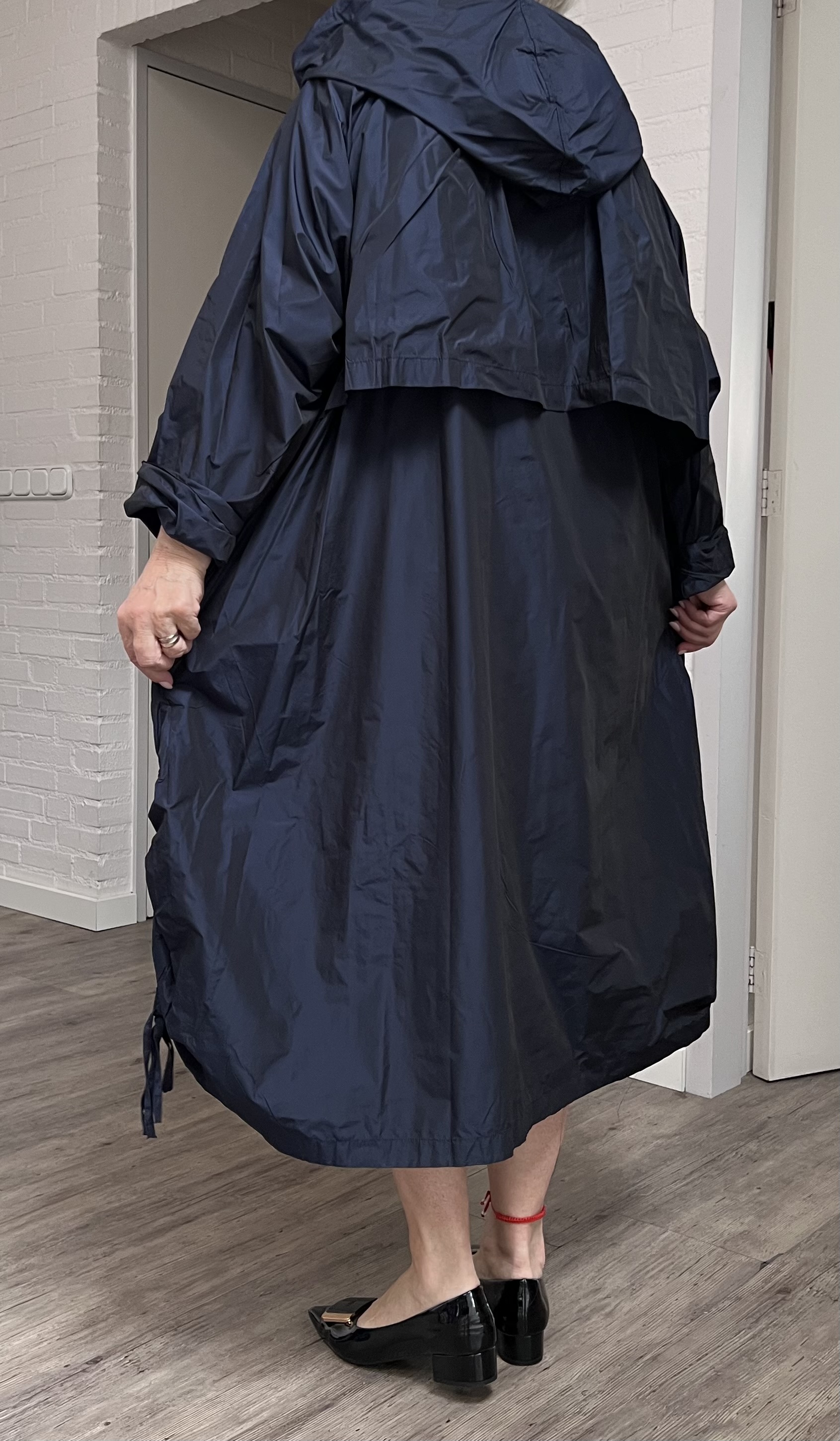 Zedd Plus oversized waterbestendig tussenjas donkerblauw