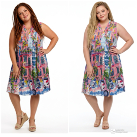 ORIENTIQUE Australian katoen A-lijn jurk