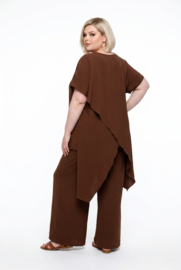 ITALIA MODA oversized viscose mix tuniek + broek stretch /in meerdere kleuren