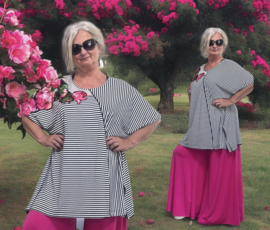 CN-G viscose A-lijn top/ tuniek stretch