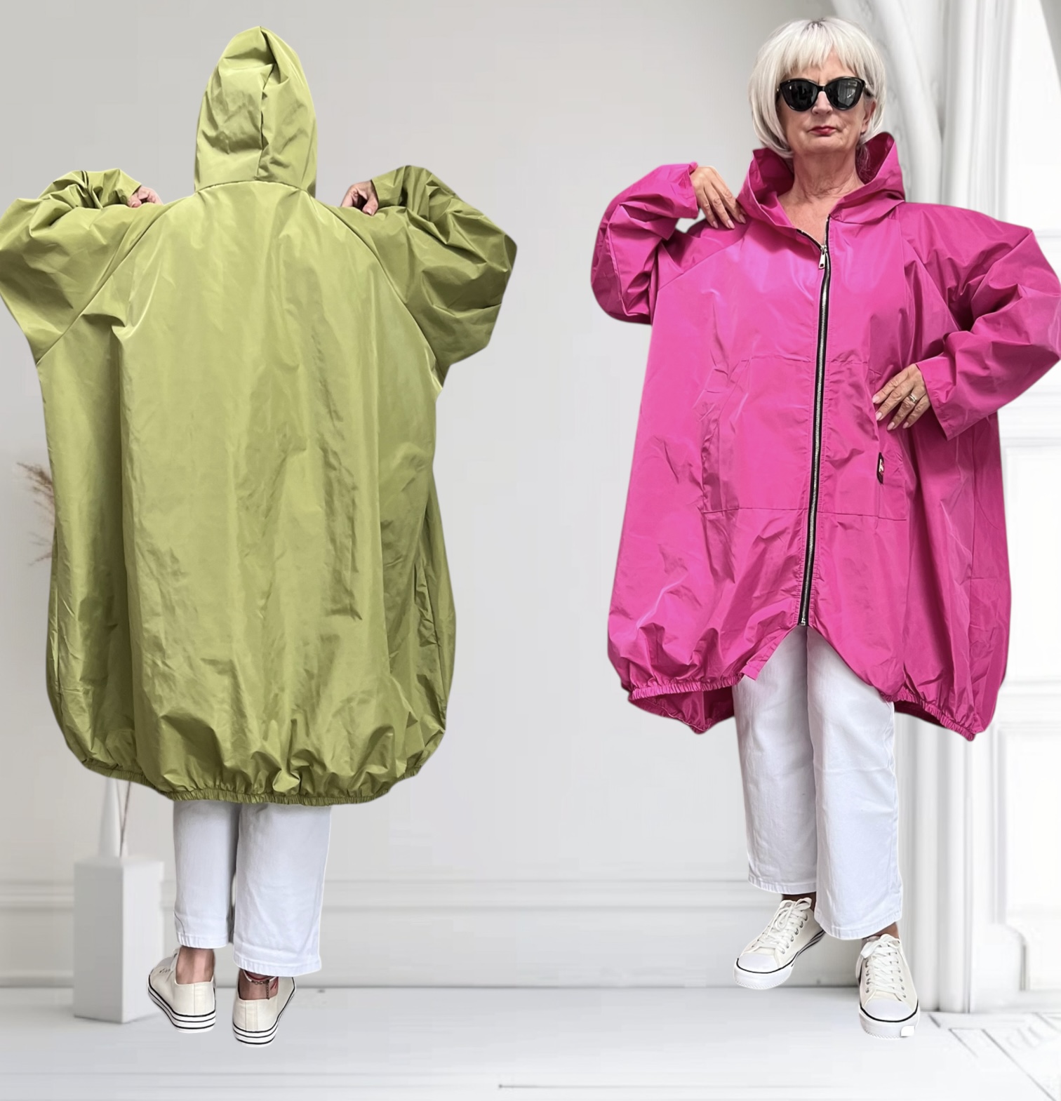 SERANO oversized  tussenjas  waterbestendig met ritssluiting en capuchon /in meerdere kleuren