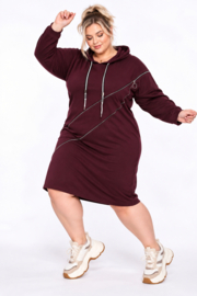 Italia Moda katoen jurk/tuniek met ritsen/ stretch /in meerdere kleuren