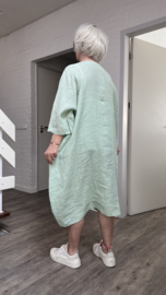 Moonshine linnen A-lijn jurk/hemd/tuniek met knoopsluiting  apart/in meerdere kleuren