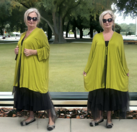 Moonshine oversized jersey  viscose vest stretch