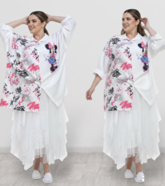 ITALIA oversized viscose blouse/hemd